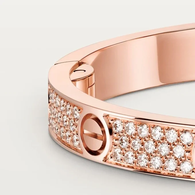 Pulsera Love, modelo mediano, pavé