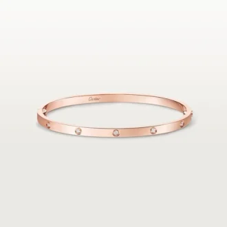 Pulsera Love, modelo pequeño, 10 diamantes