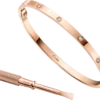 Pulsera Love, modelo pequeño, 10 diamantes