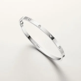 Pulsera Love, modelo pequeño, 10 diamantes