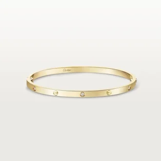 Pulsera Love, modelo pequeño, 6 diamantes