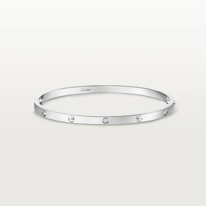 Pulsera Love, modelo pequeño, 6 diamantes