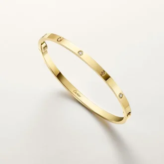 Pulsera Love, modelo pequeño, 6 diamantes