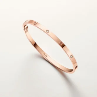Pulsera Love, modelo pequeño, 6 diamantes