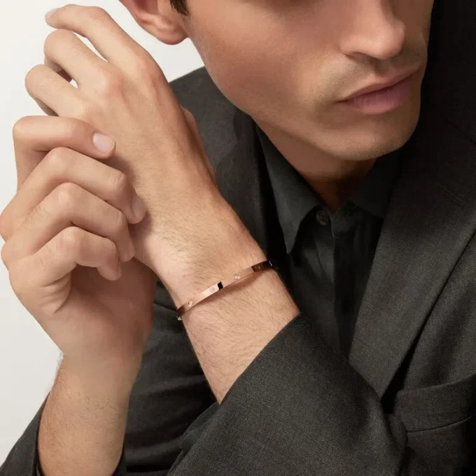 Pulsera Love, modelo pequeño, 6 diamantes
