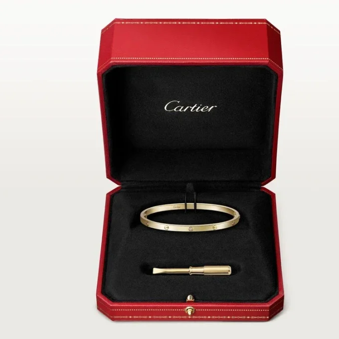 Pulsera Love, modelo pequeño, 6 diamantes