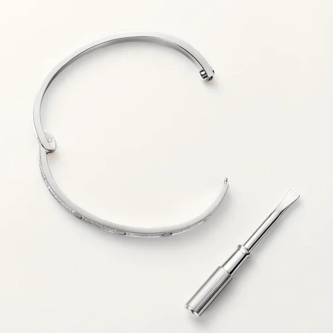 Pulsera Love, modelo pequeño, pavé