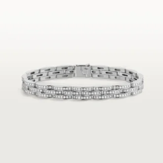 Pulsera Maillon Panthere, triple fila, pavé