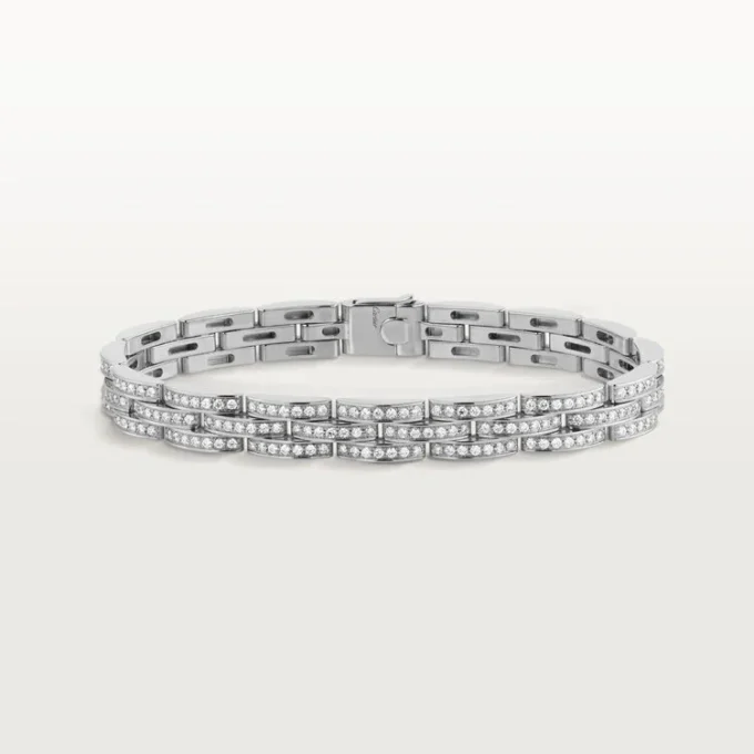 Pulsera Maillon Panthere, triple fila, pavé
