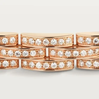 Pulsera Maillon Panthere, triple fila, pavé