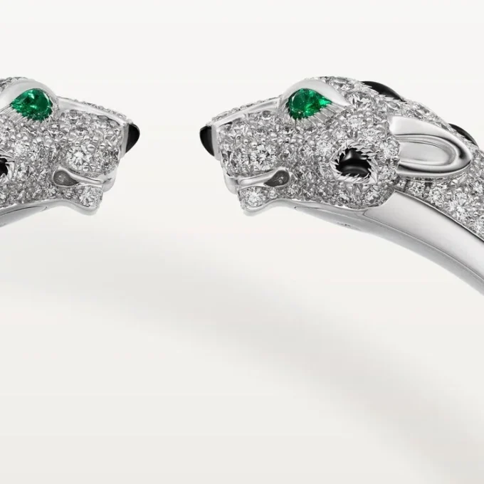 Pulsera Panthere De Cartier, articulada, con pavé