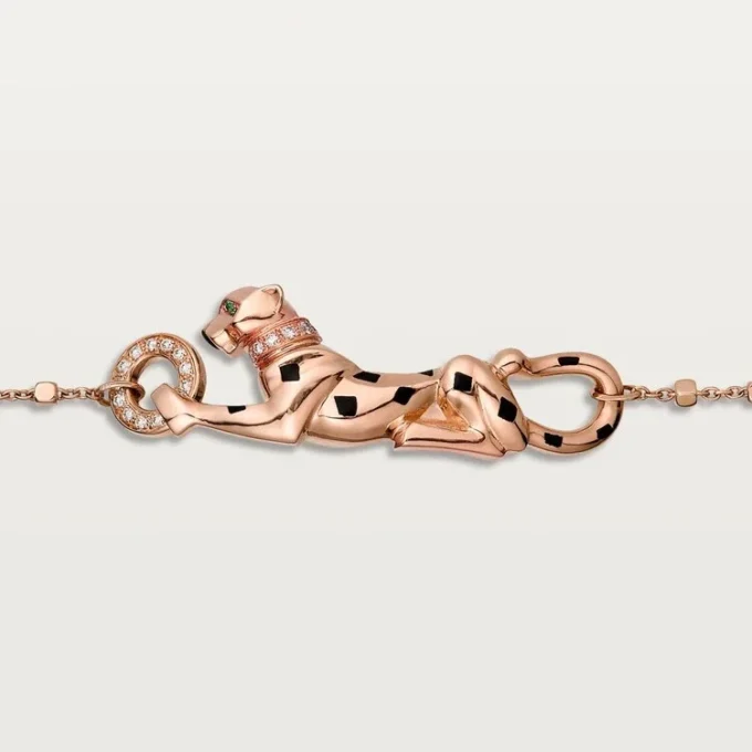 Pulsera Panthere De Cartier – Oro rosa, granates tsavorita, diamantes – Cartier