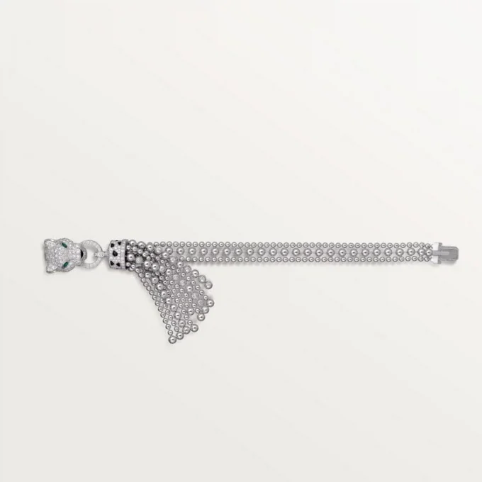Pulsera Panthere de Cartier, con cadena, semipavé