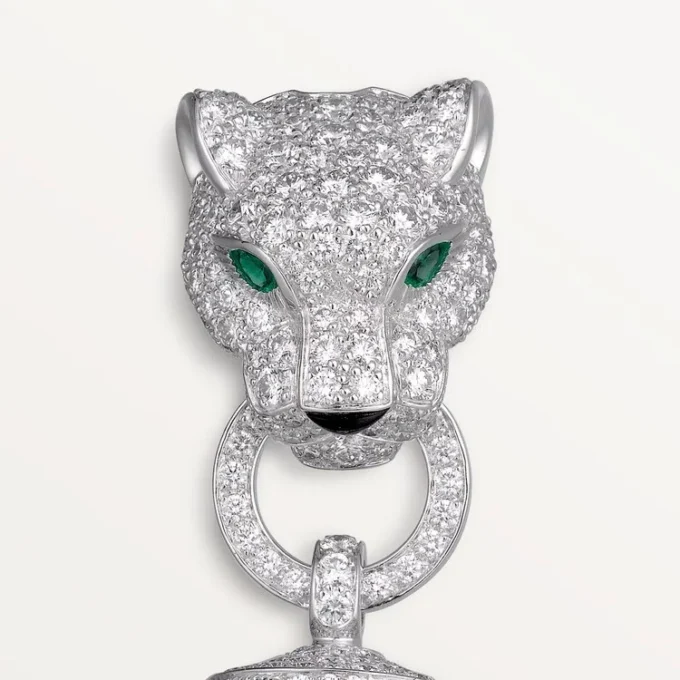 Pulsera Panthere de Cartier, con cadena, semipavé