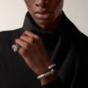 Pulsera Panthere De Cartier, laca negra, pavé