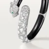 Pulsera Panthere De Cartier, laca negra, pavé