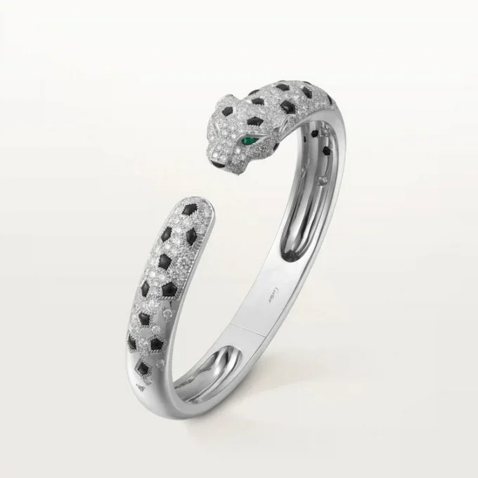 Pulsera Panthere de Cartier, modelo mediano, semipavé