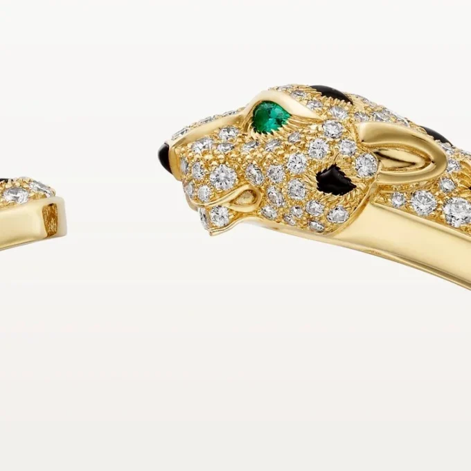 Pulsera Panthere de Cartier, modelo mediano, semipavé