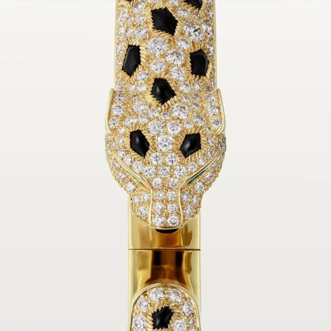Pulsera Panthere de Cartier, modelo mediano, semipavé