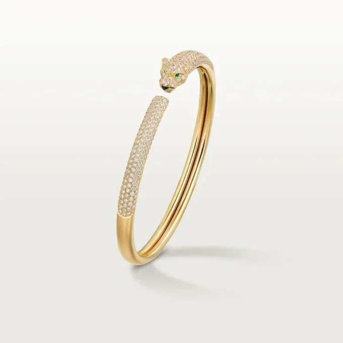 Pulsera Panthere de Cartier, modelo pequeño, semipavé