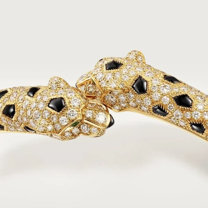 Pulsera Panthere de Cartier, modelo pequeño, semipavé