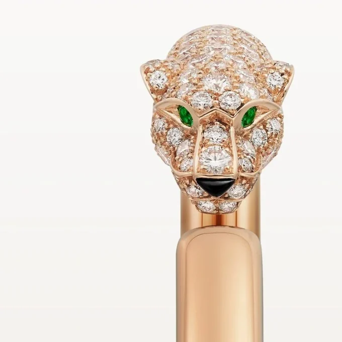 Pulsera Panthere de Cartier, modelo pequeño, semipavé