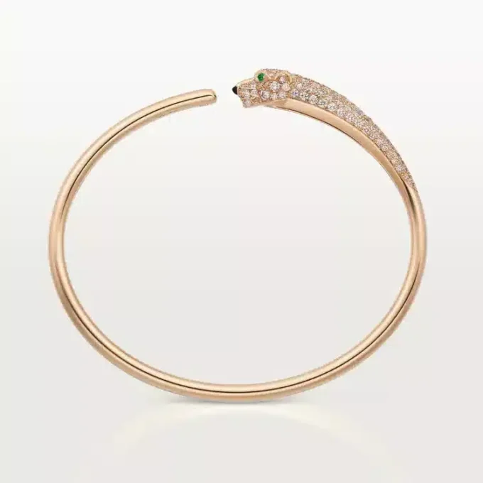 Pulsera Panthere de Cartier, modelo pequeño, semipavé