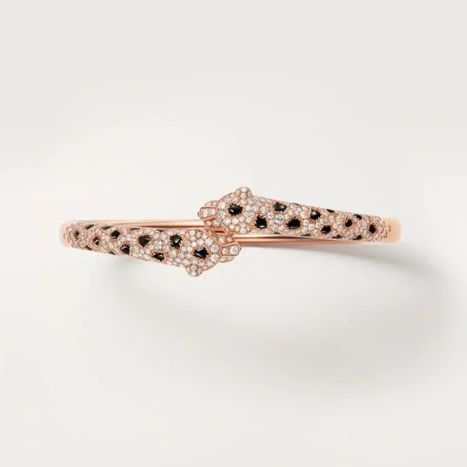 Pulsera Panthere de Cartier, modelo pequeño, semipavé