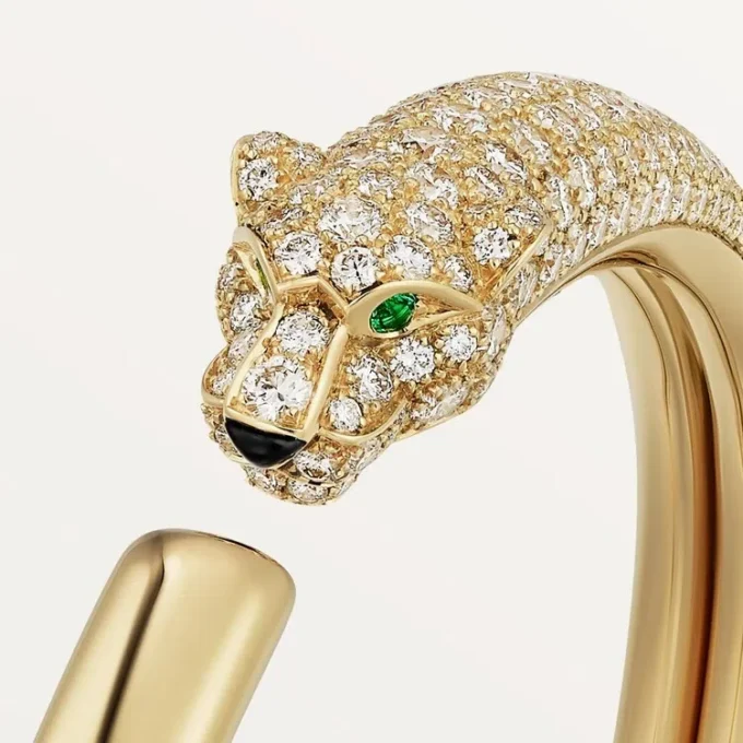 Pulsera Panthere de Cartier, modelo pequeño, semipavé