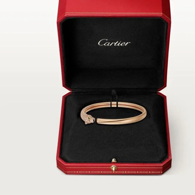 Pulsera Panthere de Cartier, modelo pequeño, semipavé