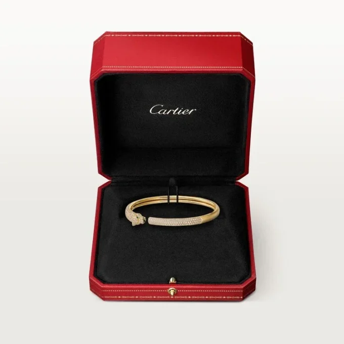 Pulsera Panthere de Cartier, modelo pequeño, semipavé