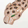 Pulsera Panthere De Cartier, obsidiana, pavé