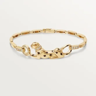 Pulsera Panthere De Cartier – Oro amarillo, laca, diamantes, granates tsavorita, ónix – Cartier