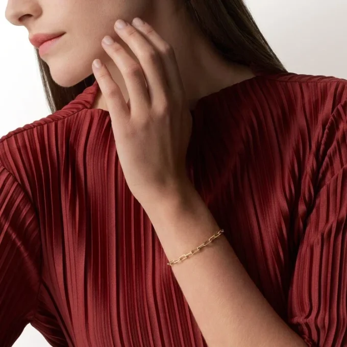 Pulsera Santos de Cartier, cadena, modelo pequeño