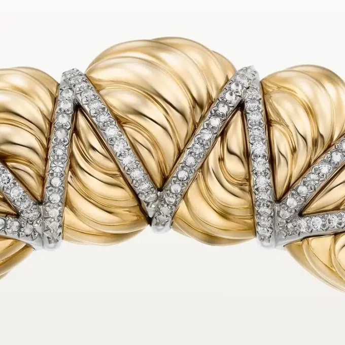 Pulsera Tressage de Cartier Libre, diamantes