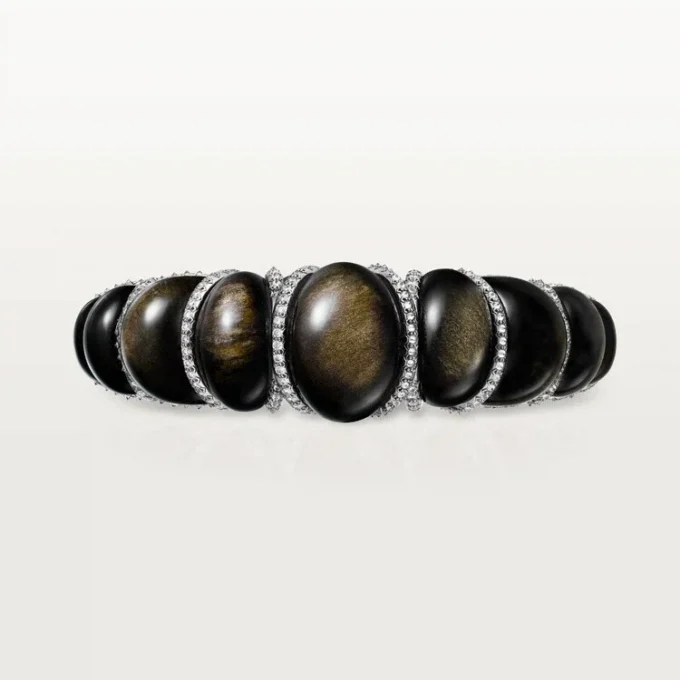 Pulsera Tressage de Cartier Libre, obsidiana, diamantes