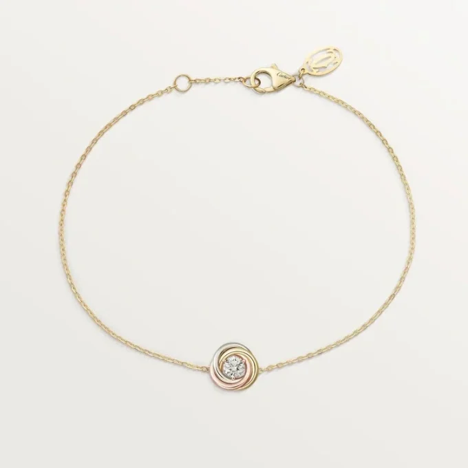 Pulsera Trinity, con cadena, 1 diamante