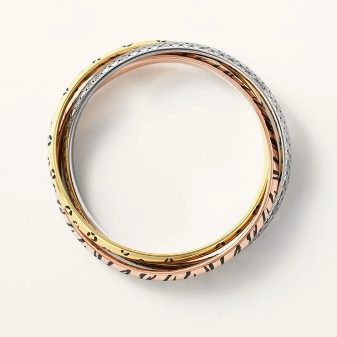 Pulsera Trinity, laca, diamantes